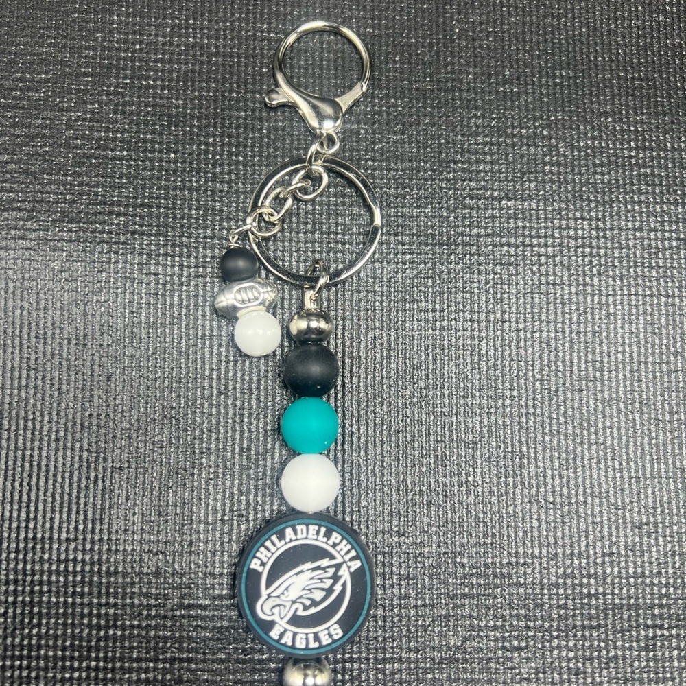 Philadelphia Eagles Beaded Keychain Accessory
